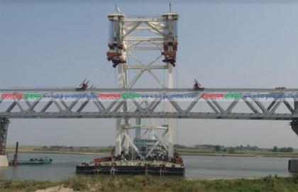 দৃশ্যমান হল পদ্মা সেতুর তিন হাজার ৬০০ মিটার