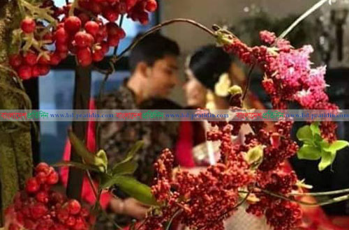 প্রিয়ন্তি দেবনাথ পূজার গলায় মালা পরাবেন সৌম্য 