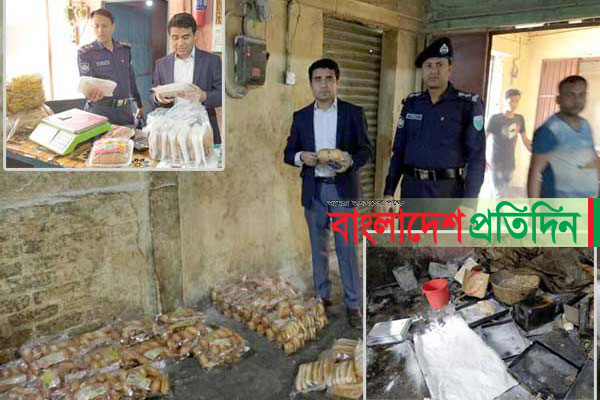 অস্বাস্থ্যকর পরিবেশে খাদ্য তৈরি, দুই বেকারীকে জরিমানা