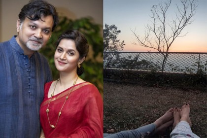 সৃজিত বাদ? মেয়েকে নিয়ে একাই বেড়াতে গেলেন মিথিলা
