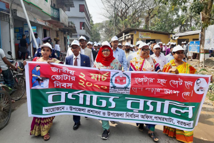 পাথরঘাটায় জাতীয় ভোটার দিবস উদযাপন