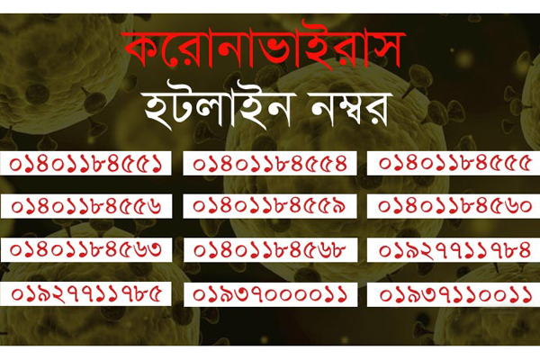 করোনাভাইরাস: হটলাইনে নতুন ১৩টি নম্বর