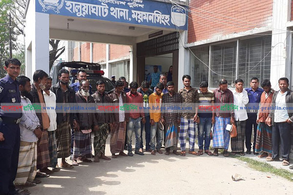 ময়মনসিংহে পুলিশের অভিযানে জুয়াড়িসহ আটক ১৭