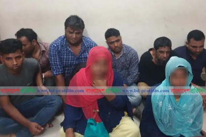 নারায়ণগঞ্জে হোটেলে দুই যৌনকর্মীসহ আটক ৮
