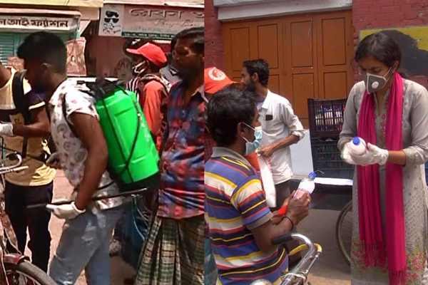করোনা সংক্রমন এড়াতে বরিশালে প্রতিরোধক উপকরন বিতরণ