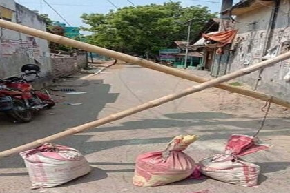 সিংড়ার গোডাউন পাড়ায় এলাকাবাসীর লকডাউন