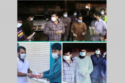 সচেতনতা তৈরির লক্ষ্যে সবুজ আন্দোলন ওমান শাখা'র লিফলেট, মাস্ক বিতরণ