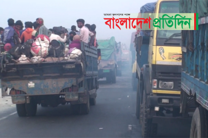 করোনার মধ্যেও টাঙ্গাইল-বঙ্গবন্ধু সেতু মহাসড়কে ১৫ কিলোমিটার যানজট