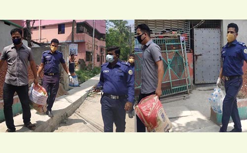 ফোন পেয়ে প্রবাসীর বাড়িতে বাজার পৌঁছে দিল পুলিশ