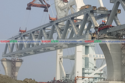 পদ্মা সেতুর ৪ হাজার ৫০ মিটার দৃশ্যমান