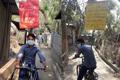 করোনা সচেতনতায় ‘প্ল্যাকার্ড’ নিয়ে গ্রামে গ্রামে চবি ছাত্র 