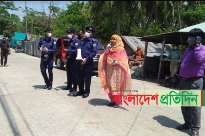 পটুয়াখালীতে করোনা সন্দেহে নমুনা সংগ্রহ করা মৃত ব্যক্তির বাড়ি লকডাউন