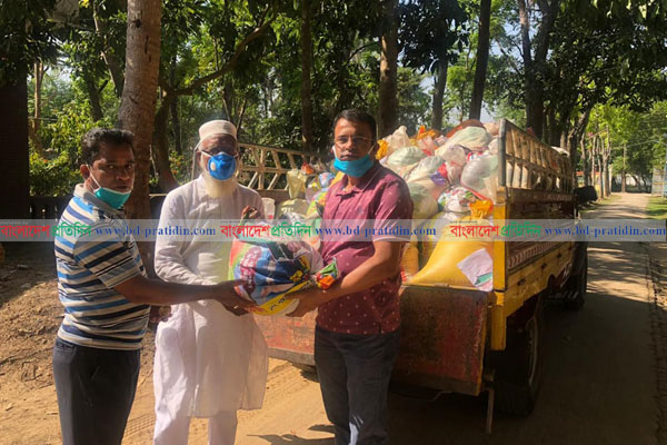 পরিবেশমন্ত্রীর উদ্যোগে বড়লেখা ও জুড়ীতে খাদ্যদ্রব্য ও পিপিই বিতরণ