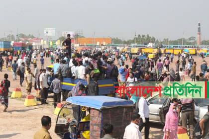 দিনভর শিমুলিয়া ঘাটেও ছিল উপচে পড়া ভিড়