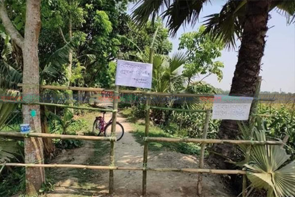 গ্রামে গ্রামে চলছে স্থানীয়দের ‘লকডাউন’