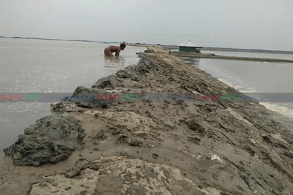 খুলনায় জোয়ারের পানি ঢুকছে লোকালয়ে, উদ্বিগ্ন এলাকাবাসী 