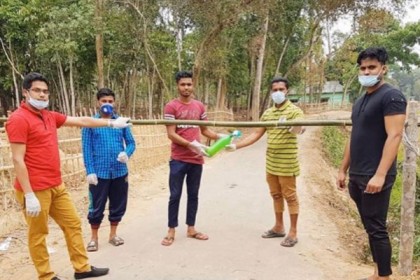 সাবেক ছাত্রলীগ সাধারণ সম্পাদক জাকিরের নেতৃত্বে এলাকা লকডাউন
