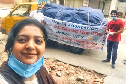 করোনা দুর্যোগে দুস্থ শিশুদের পাশে দাঁড়ালেন সালমা