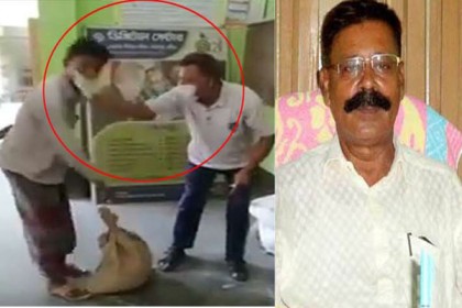 ত্রাণ নেওয়ার সময় ক্যামেরার দিকে না তাকানোয় চড়-থাপ্পড়!