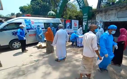 নরসিংদীতে পুলিশের হটলাইনে ফোন দিলে রোগীর বাড়িতে পৌঁছে যাবে চিকিৎসক