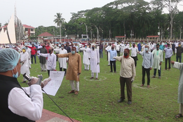 ত্রাণ বিতরণে স্বচ্ছতা আনতে ভোলায় জনপ্রতিনিধিদের শপথ
