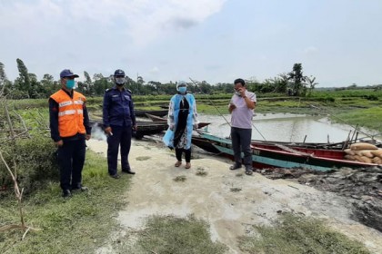 মেঘনায় ৮টি নৌকা, ৫০ হাজার মিটার জাল জব্দ