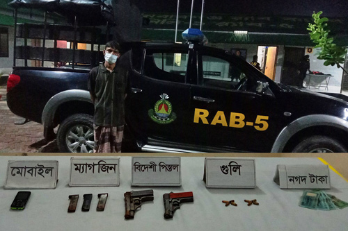 চাঁপাইনবাবগঞ্জে আগ্নেয়াস্ত্রসহ আটক ১