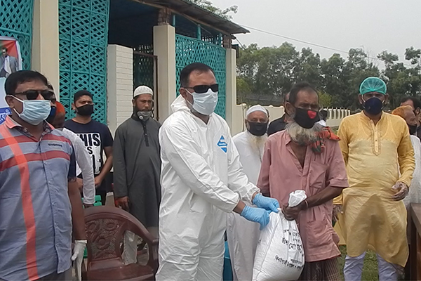 শেরপুরে ৫শ অসহায় পরিবারের মাঝে খাদ্যসামগ্রী বিতরণ
