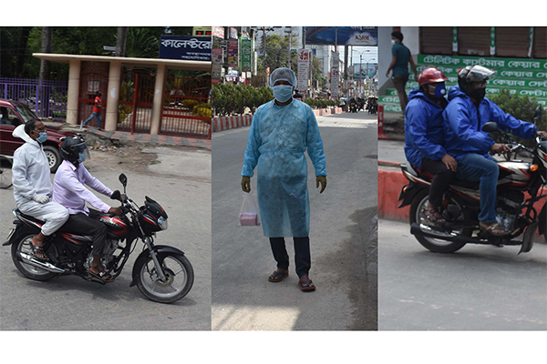 করোনা প্রতিরোধের নামে রংপুরে যত্রতত্র ব্যবহার হচ্ছে পিপিই