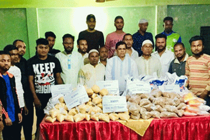 বিশ্বনাথে ছাত্রদলের খাদ্য সামগ্রী বিতরণ

