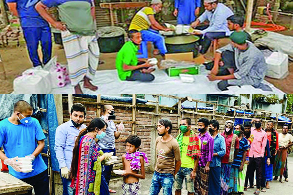 অসহায়দের পাশে ইফতার নিয়ে সনজিত ও তিলোত্তমা