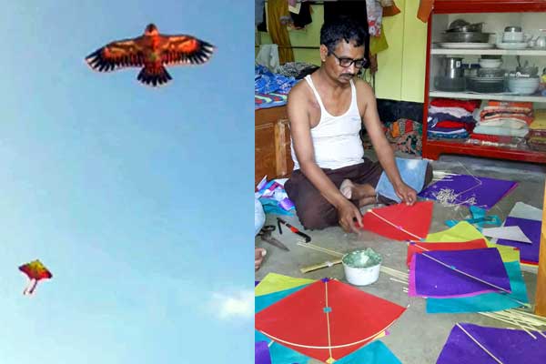 লকডাউনে নীল আকাশে ঘুড়ির মেলা