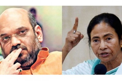 মোদির সামনেই অমিত শাহকে এক হাত নিলেন মমতা