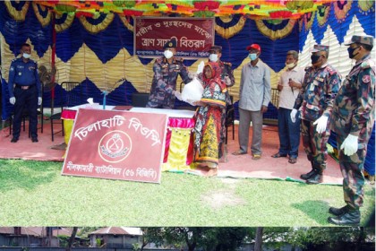 ডোমারে ৪১০ দুস্থ পরিবারে খাদ্যসামগ্রী বিতরণ
