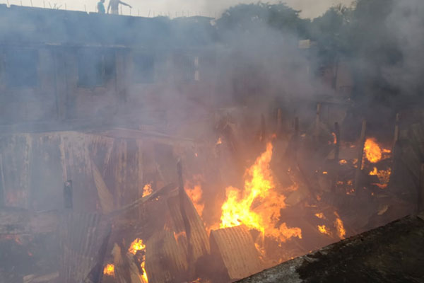 হবিগঞ্জের আজমিরীগঞ্জে ভয়াবহ অগ্নিকাণ্ড