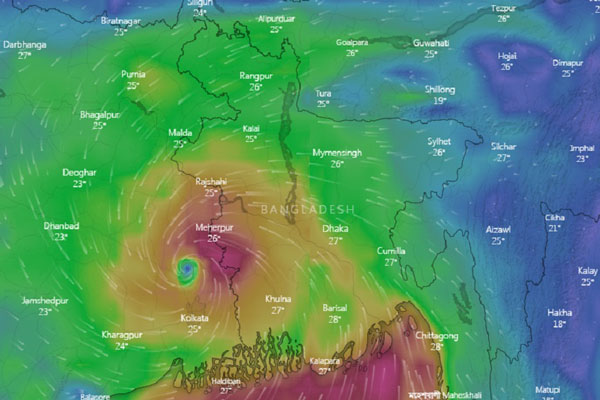 এখন চুয়াডাঙ্গা-মেহেরপুরের কাছাকাছি ‘আম্ফান’
