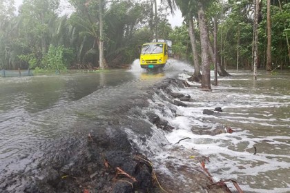 ঘূর্ণিঝড় আম্ফানে বাগেরহাটে ভেসে গেছে ৪৬৩৫ চিংড়ি 
খামার 
