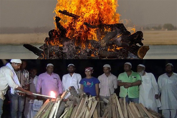 বাবার শেষকৃত্যে ছেলের না, হিন্দু বৃদ্ধের সৎকার করলেন মুসলিমরা