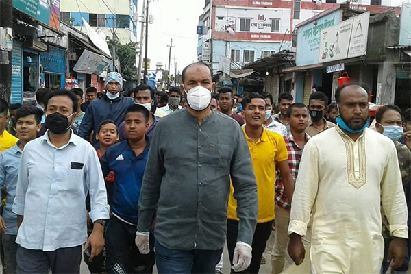 নূর মোহাম্মদ এমপির বিরুদ্ধে কুৎসা রটনোর প্রতিবাদে বিক্ষোভ