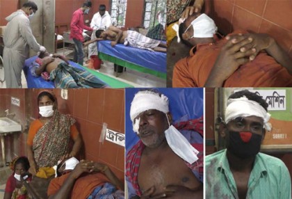 হরিনাকুন্ডুতে দু’পক্ষের সংঘর্ষে নারীসহ আহত ১৫