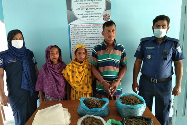 হাকিমপুরে গাঁজাসহ একই পরিবারের তিনজন আটক
 
