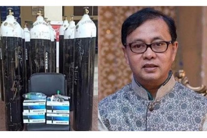 করোনা চিকিৎসা: হাই ফ্লো অক্সিজেন সরঞ্জাম দিলেন আলাউদ্দিন নাসিম
