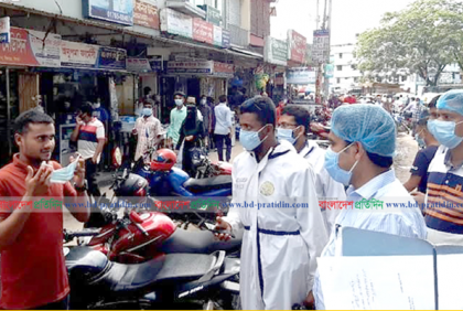 মাস্ক না পরায় বিশ্বনাথে ১০ জনকে জরিমানা