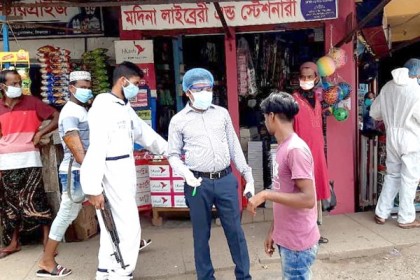 মাস্কবিহীন চলাফেরা করায় বিশ্বনাথে ১২ জনকে জরিমানা