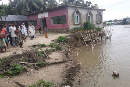 মেঘনার ভাঙনে নাসিরনগরের চাতলপাড় হুমকির মুখে