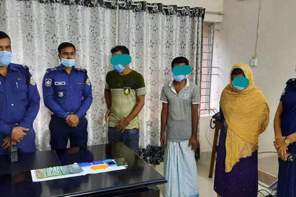 বরগুনায় দুইশ পিছ ইয়াবাসহ ৩ মাদক ব্যবসায়ী আটক