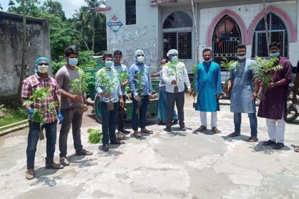 রায়পুরে ২২শ গাছের চারা বিতরণ