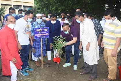 বৃক্ষরোপণ কর্মসূচির উদ্বোধন করলেন রাসিক মেয়র লিটন