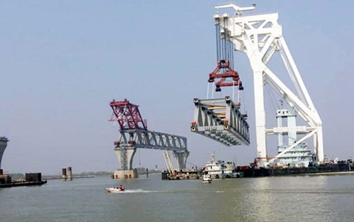 পদ্মা সেতুর বাকি ২টি স্প্যান মাওয়া পৌঁছাবে যে কোনো সময়
