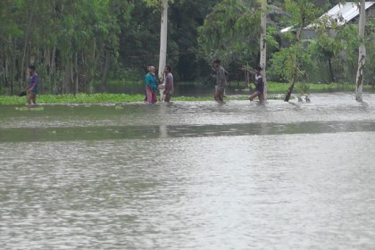কুড়িগ্রামে বন্যায় পানি বন্দি ৩০ হাজার মানুষ
